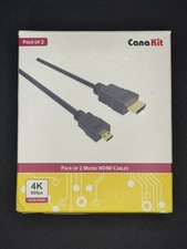 CanaKit Raspberry Pi 4 Micro HDMI Cables 2 Pack