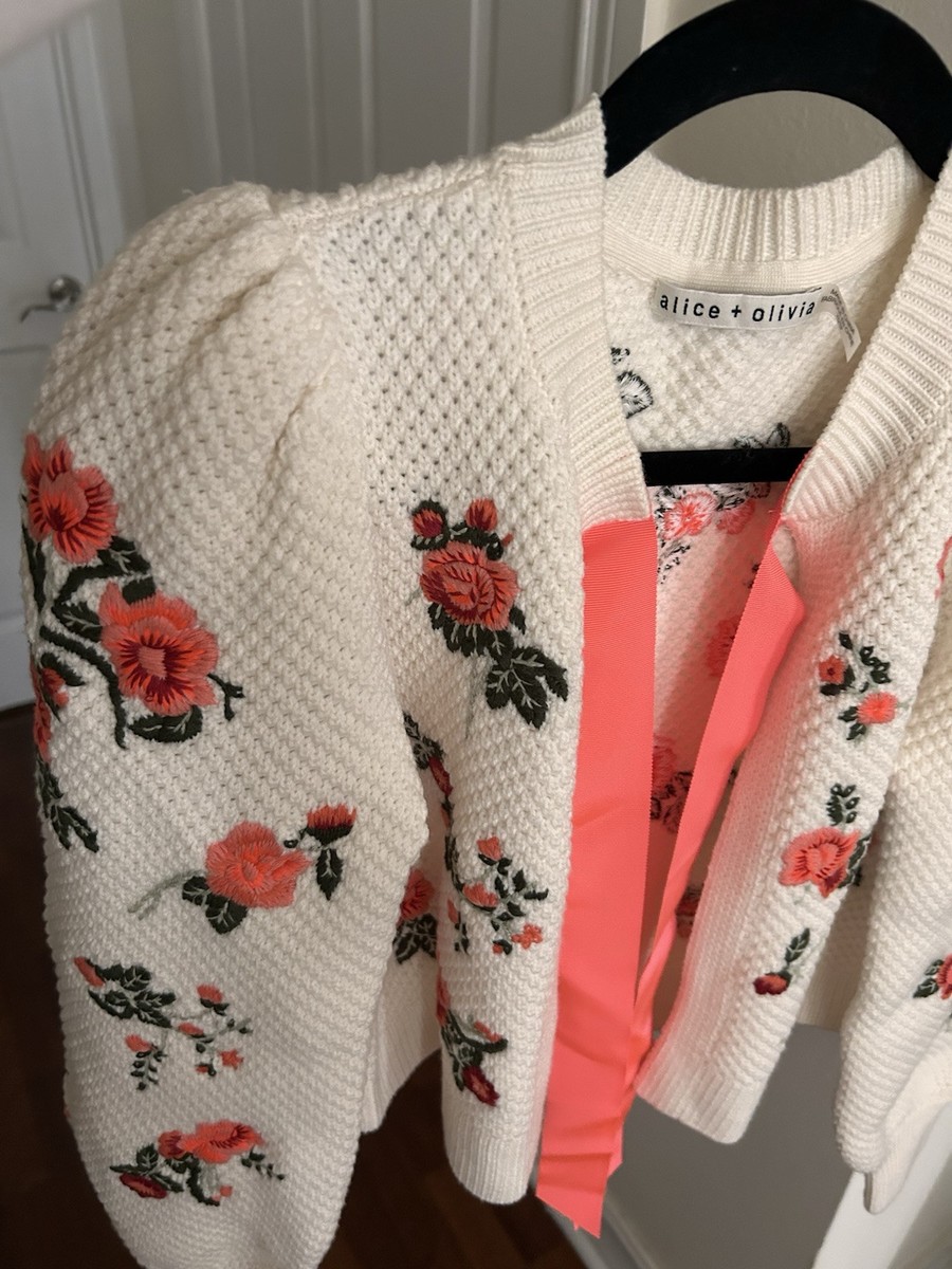 alice+olivia カーディガン ALICE + OLIVIA Dollie Faux-Fur-Cuff Cardigan | Saks Fifth Avenue