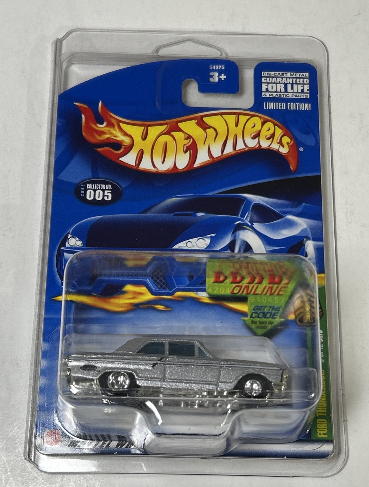 Treasure Hunt 2002 Hot Wheels Ford Thunderbolt Silver With Protector Pack