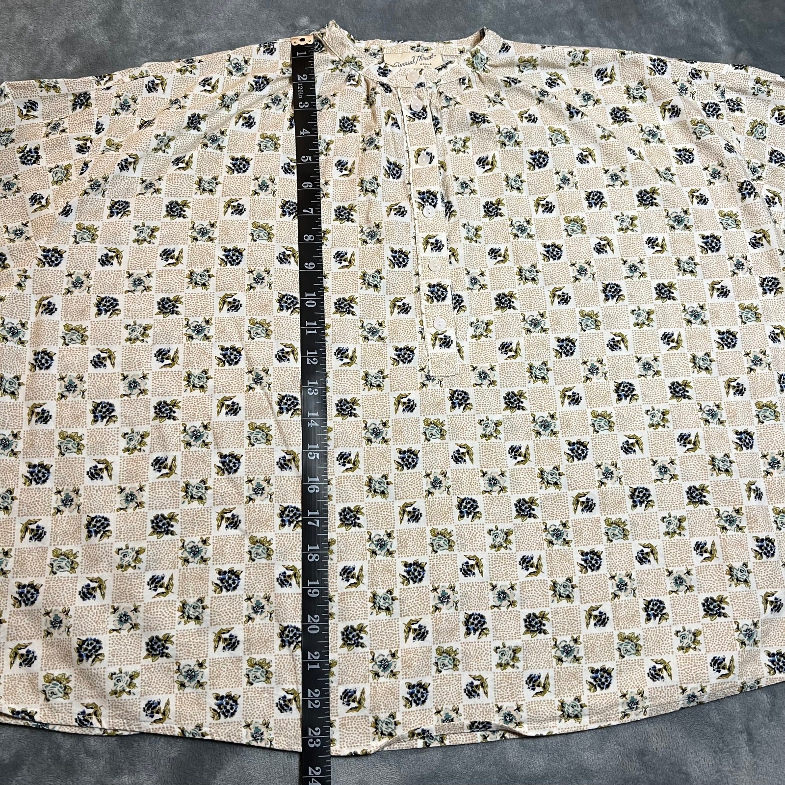 Universal Thread Floral Checkered Print Blouse Re… - image 13