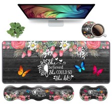 Ergonomic Keyboard Wrist Rest and Mouse Pad Wrist Rest Set, Large XXL Gaming ...