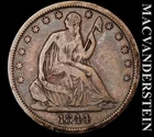 1844-O Seated Liberty Half Dollar - Scarce  Fine  Semi-key  Better Date  #L5104