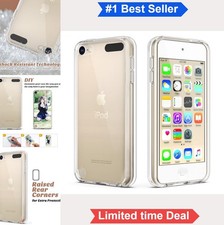 iPod Touch 7 6 5 Case Clear Slim TPU Bumper Hard PC Back Anti Yellowing