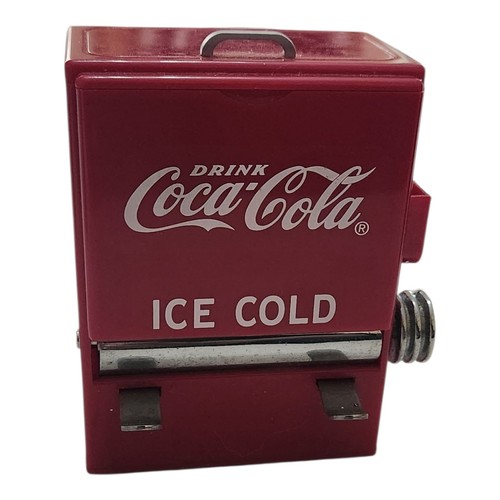 Vintage 1995 Coca-Cola Miniature Vending Machine Music Box Bank Red Retro Logo