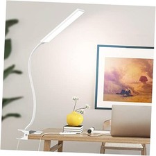 Clip on Light LED Desk Lamp with Eye-Caring LED Metal Clip, 11 Level White