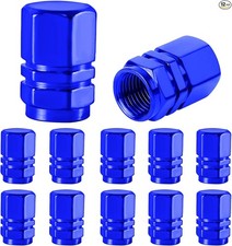 12 PCS Car Tire Valve Stem Caps, Corrosion Resistant Aluminum Tire Air Blue