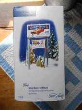DEPT 56 SNOW Village accessory UPTOWN MOTORS FORD BILLBOARD (T) NIB