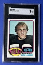 1976 Topps Jack Lambert Pittsburgh Steelers #220 SGC 7 NM