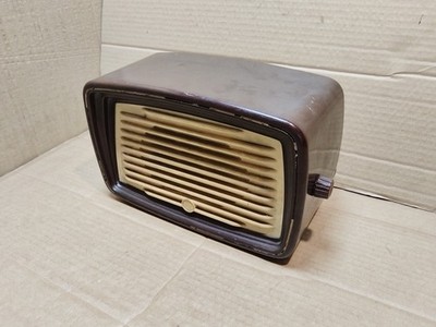 VINTAGE ANTIQUE BULGARIAN BAKELITE RADIO ELPROM 1959s PERMANENT SPEAKER WORKING