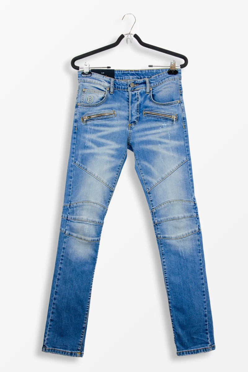 Preços baixos em Jeans masculino Balmain jeans tamanho regular 30