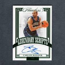 2021-22 Panini Flawless Legendary Scripts Carlos Boozer Auto Emerald 1/5 #AY