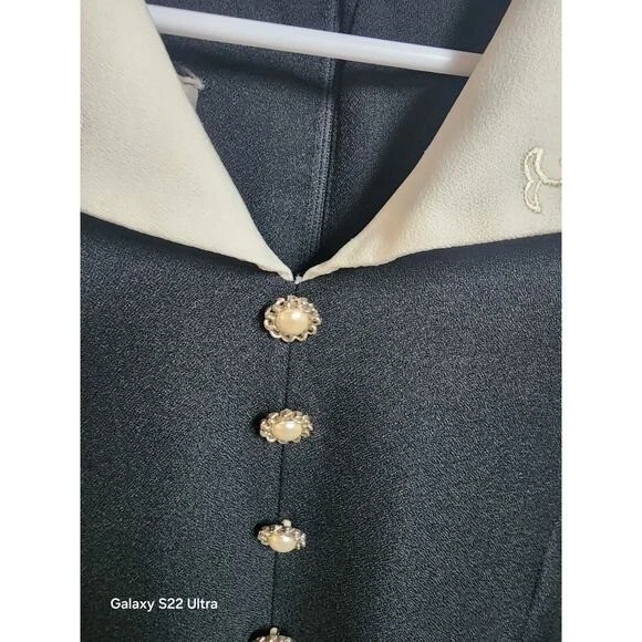 Vestido De Colección Leslie Belle 14 Negro Blanco Miércoles Addams Gótico Sombrío Halloween Foto 2 de 4