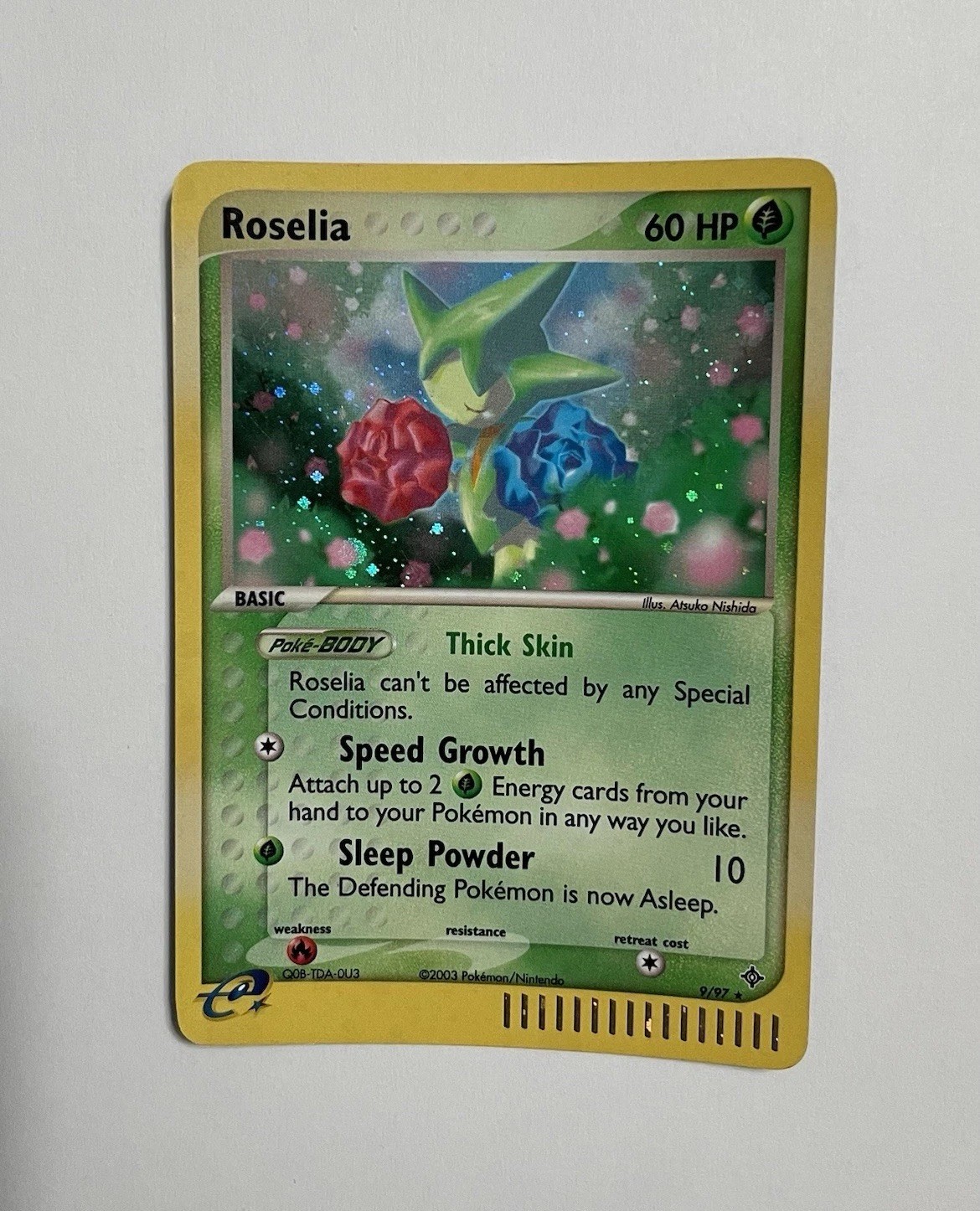 Pokémon Roselia EX Dragon 9/97 Cosmos Holo 2003 TCG Card
