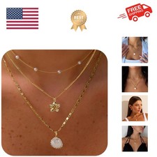 Charm Necklaces for Women,14k Gold Plated Waterproof Dainty Choker Necklace S...