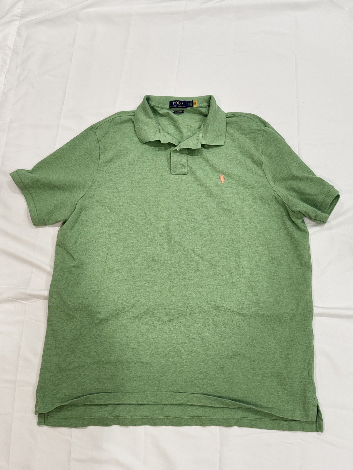 POLO RALPH LAUREN CUSTOM FIT GREEN POLO SHIRT MENS SIZE xxl