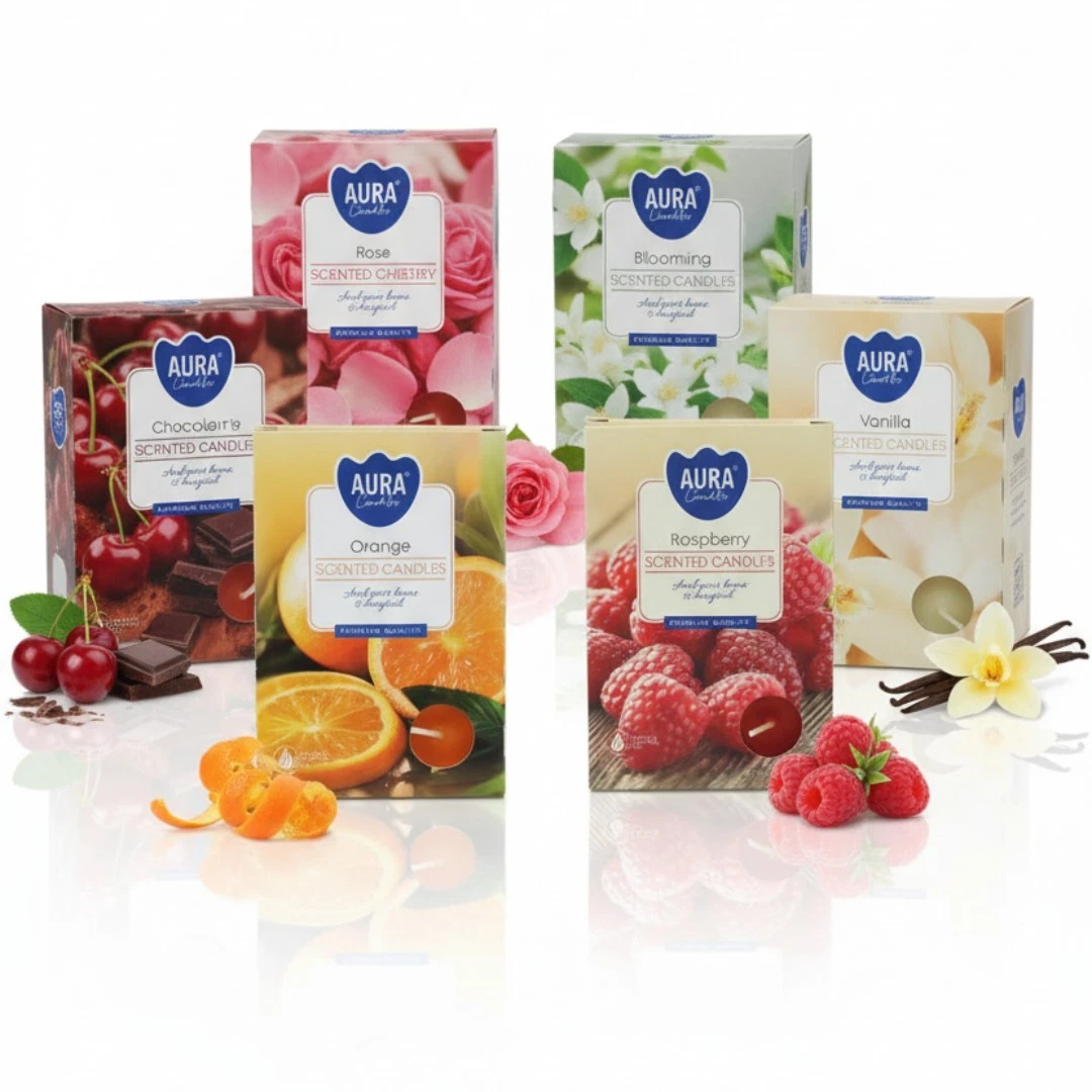 48 Duftlichter Red Berries Kerzen Teelichter Süßer Duft Von