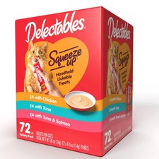 Hartz Delectables Squeeze Up Interactive Lickable Cat Treat Pack of 72 -...
