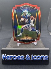 2020 Panini Select Jonathan Taylor #153 Red Prizm Die-Cut Rookie Card RC Colts. rookie card picture