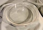 Vintage 1950's Pyrex #221 A1-A Clear Glass 8-3/4" Round Handled Baking Dish -USA