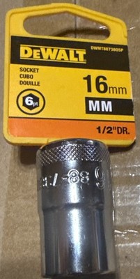 NEW Dewalt 16mm 1/2'' Drive DWMT88738OSP SOCKET  CHROME  6 POINT