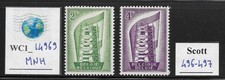 WC1_14969. BELGIUM. 1956 EUROPE set. Sc. 496-497. MNH