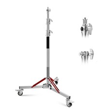 Heavy Duty Light Stand with Casters, 10ft/305CM 100 Stainless Steel 30kg/66l...