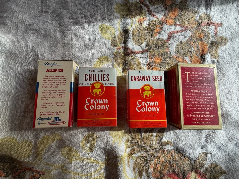 Vintage Spice Lot - (4) Boxes Schilling Crown Colony - Image 2 of 3