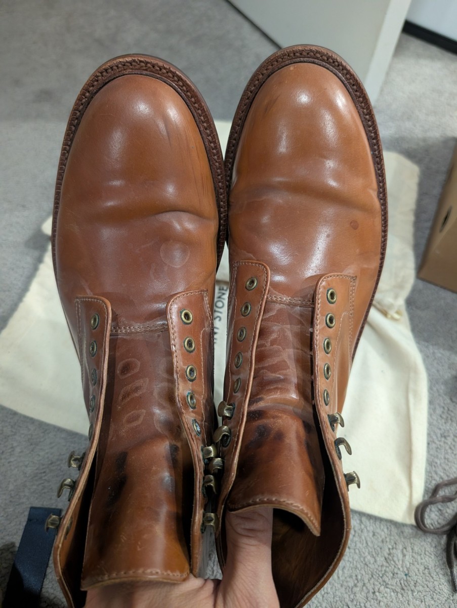 Grant Stone Edward Boot Honey Glazed Shell Cordovan 10D | eBay