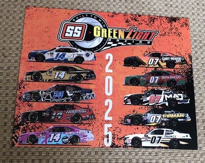 Nascar Green Light Racing 2025 Bobby Dotter Team Postcard (#14 & #07)