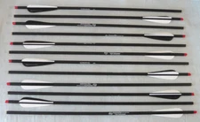 18" Crossbow Carbon Bolts Super Heavy Hobo Archery White/Black Qty 3 - 12