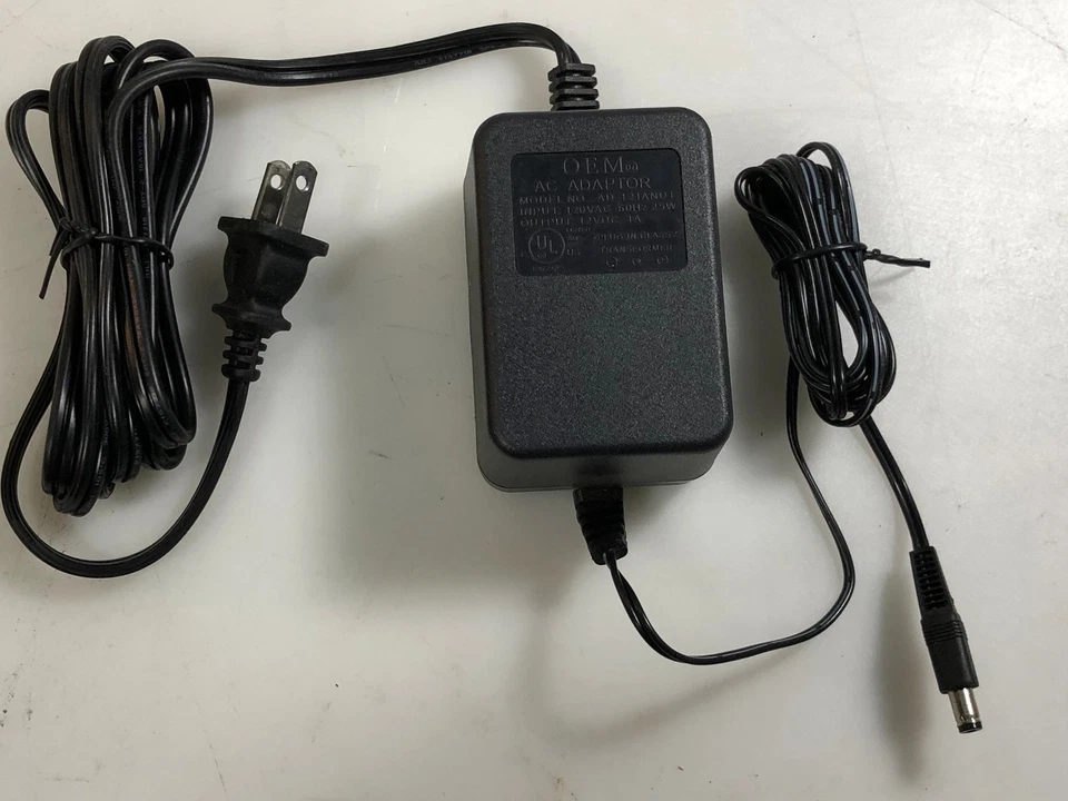 OEM  AC Adaptor Power Supply/OEM AD-121ANDT.  12 VDC, 1AMP - Image 2 of 4