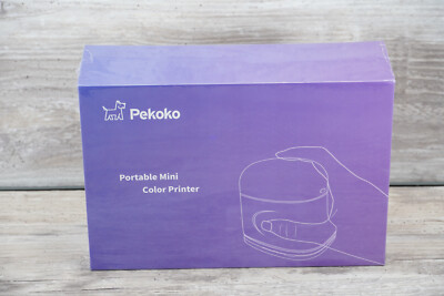PEKOKO K1 Portable Mini Color Printer Handheld Wireless Bluetooth Color: White