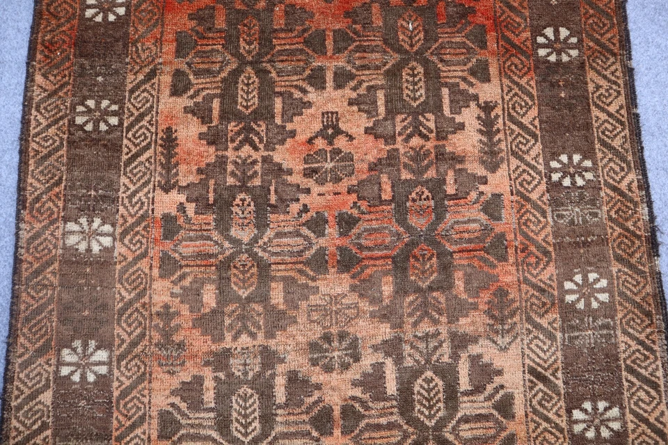 3x9 P_ersian Terracotta, any room decor, vintage handmade tribal. Details BeloW - Image 4 of 4