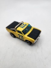 Aurora AFX Yellow Blue 211 Datsun 1600 Baja Pick Up Truck HO Slot Car Runs