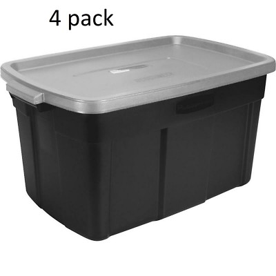 RUGGED Roughneck Rubbermaid Storage Tote Bins, 72 Qt (18 Gal