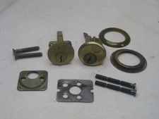parts /  No key vintage Rim Cylinder Locks pin tumbler  hardware Sears Taylor *