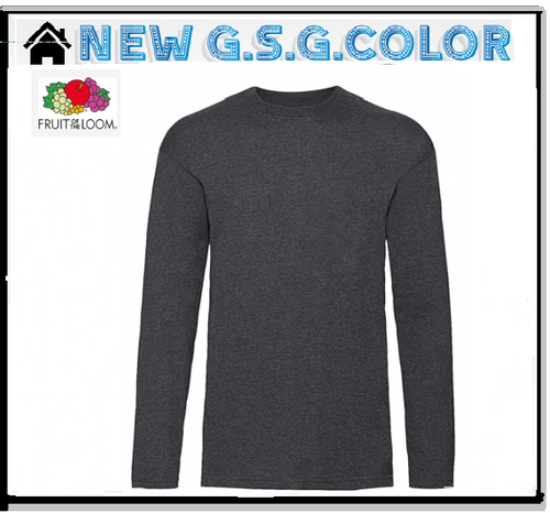Camiseta Hombre T-Shirt Value Weight Mangas Largas 100% Algodón - Imagen 5 de 9