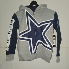 Dallas Cowboys NFL Boys Youth Full Zip-Up Hoodie, Medium 10/12