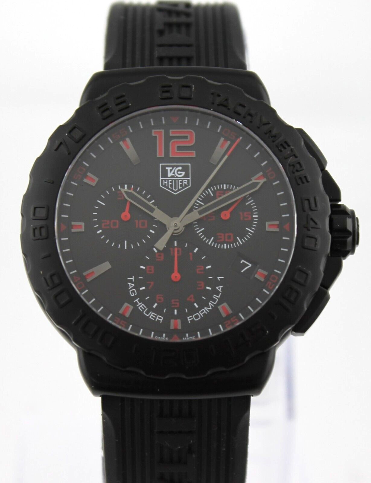 TAG HEUER FORMULA QUARTZ CHRONOGRAPH BLACK RUBBER