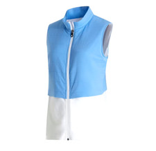 New FootJoy Layered Light Blue/White Insulated Vest Women's Large 28754