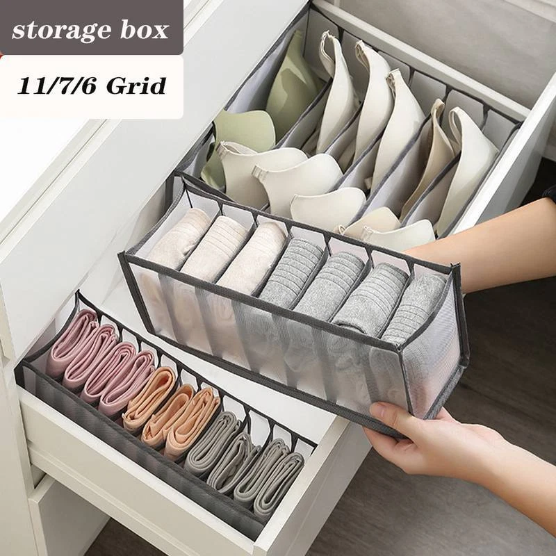 3pcs Foldable Storage Organiser Underwear Bra Socks Tidy Drawer Storage Divider - Image 4 of 4