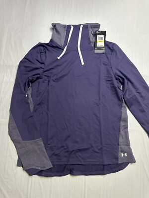 New Under Armour Women's ColdGear Funnel Neck Top 1370200-500 Purple - Medium