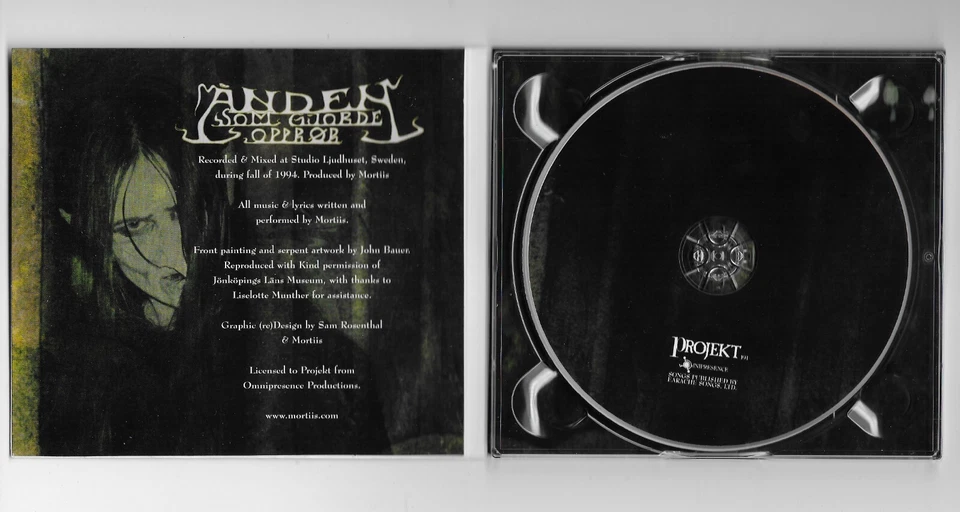 MORTIIS  Ånden Som Gjorde Opprør 2007 CD US PROJEKT191 Ambient Electronic EX+  - Image 2 of 3
