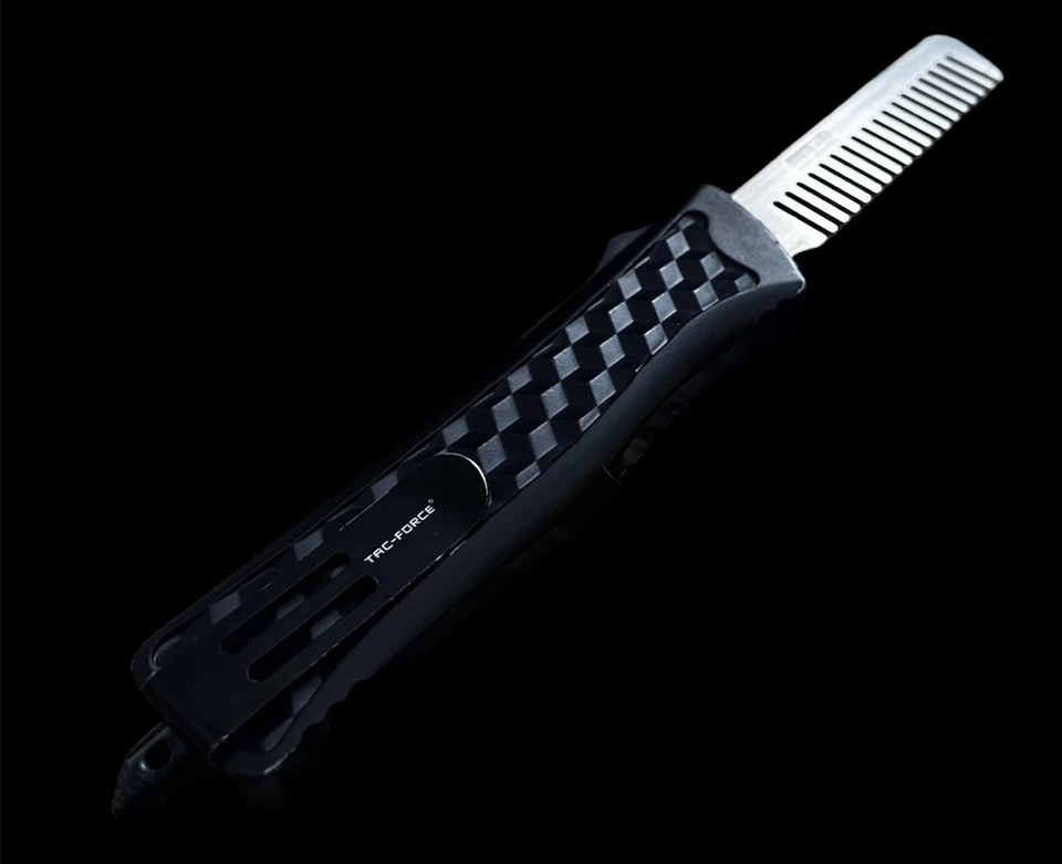 Tac Force OTF Black Beard Comb Diamond Like Handle Ltd Edition - TFCB002 - Image 3 of 4