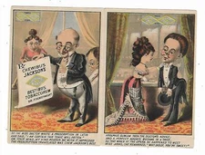 Old Tobacco Trade Card Jackson's Best Tobacco Wise Doctor RX Adolphus SlimJim