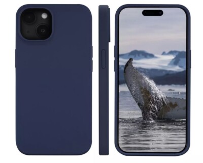 Silikonhülle iPhone 14 plus NEU dbramante monaco dunkelblau Fallschutz bis 1,2m