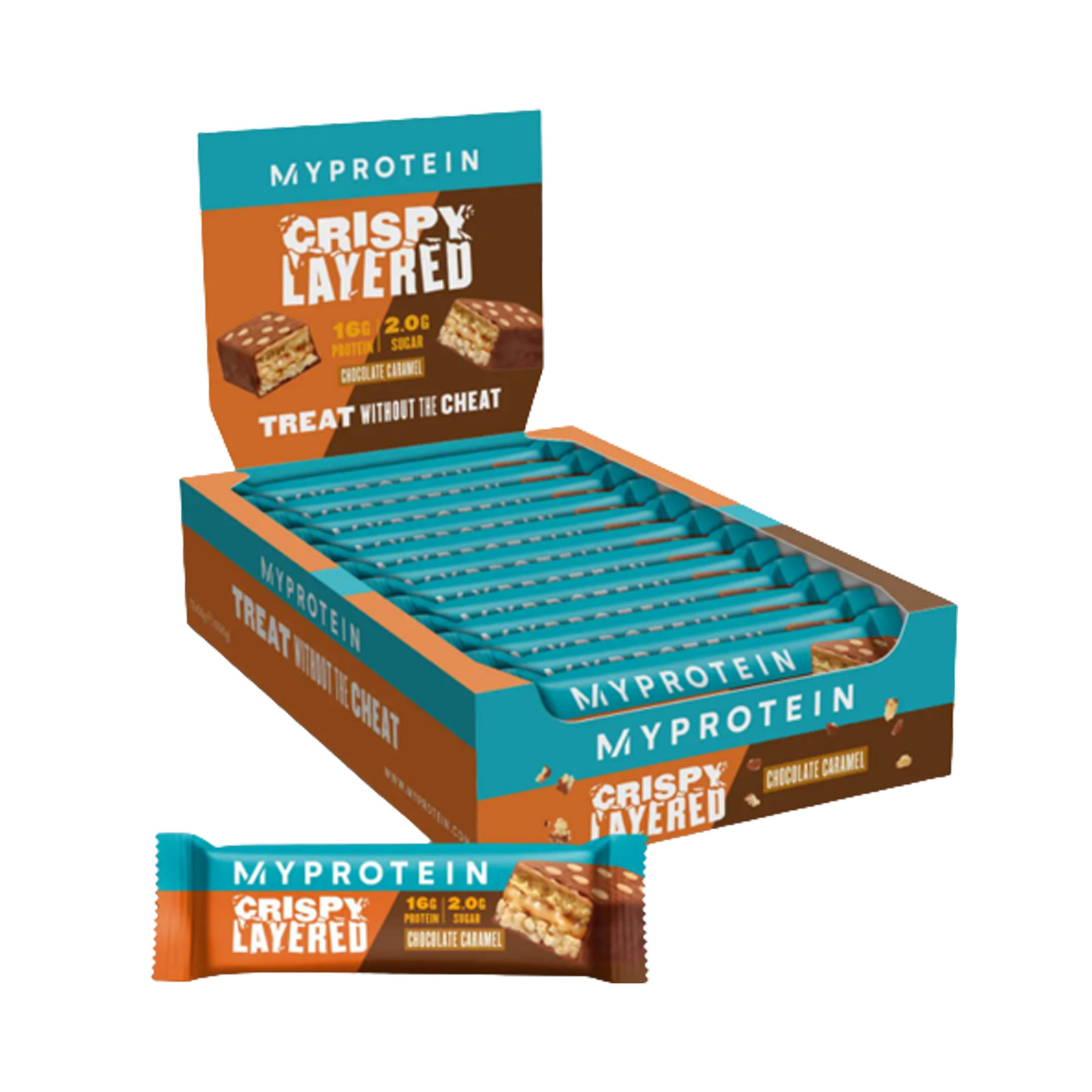 MyProtein Crispy Layered Protein Bar  12x58g Chocolate Caramel