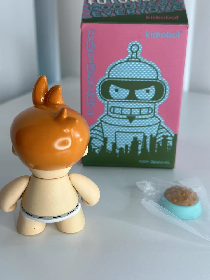 Kidrobot Futurama Fry spoon and bowl Good News Everyone 2019 3-in   open box - Image 2 of 2