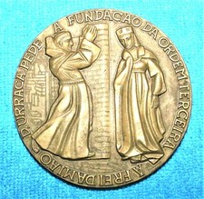 Hermosa Medalla de Bronce La fundación del tercer orden.