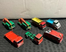 LOTTO MATCHBOX VINTAGE di 7 camion VG-/VG+ gru a grana per tubi Unimog Foamite GMC